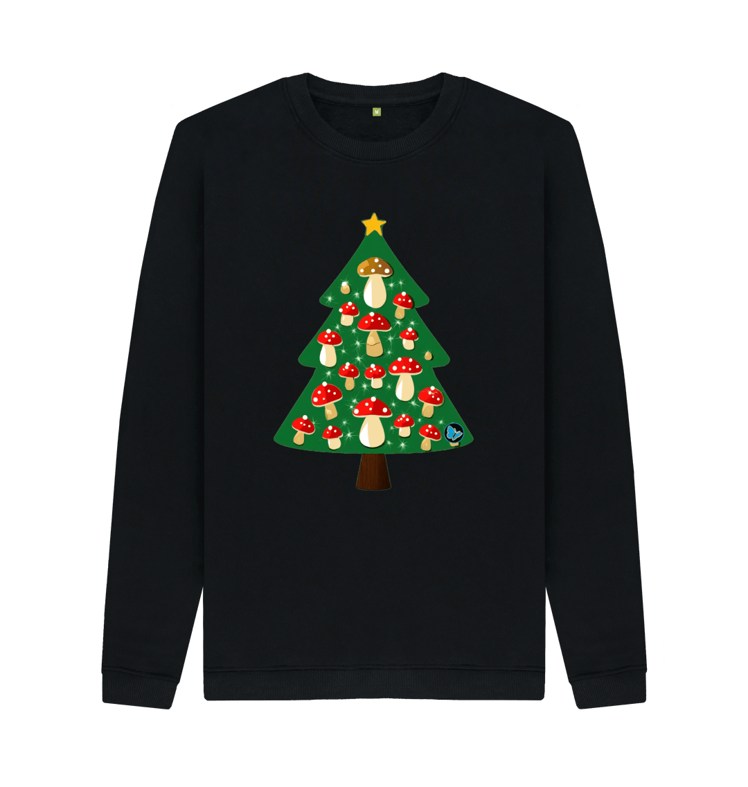 Black Printed Sweater Front