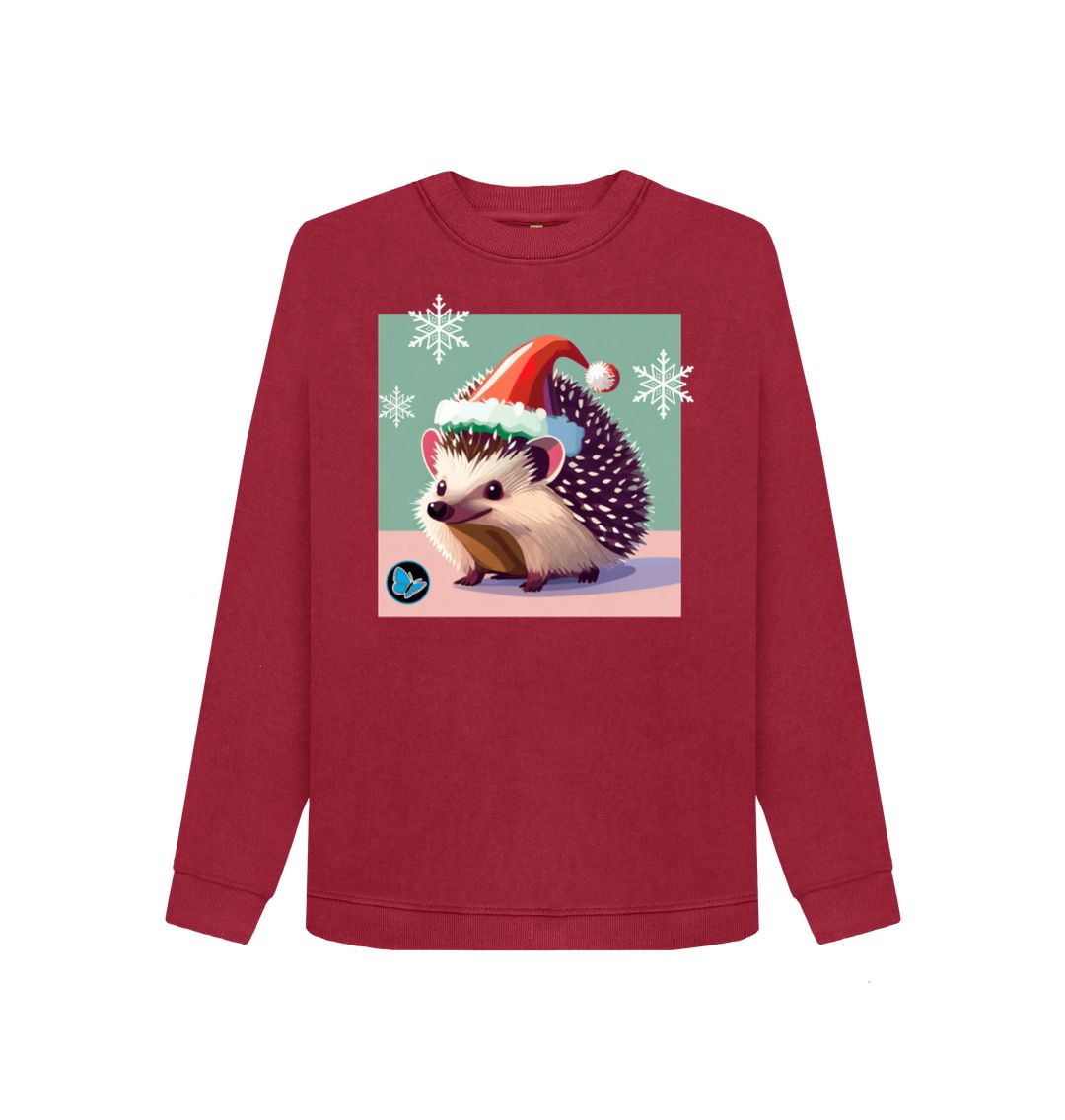 Cherry Hedgehog Oversized Christmas Jumper - Teemill