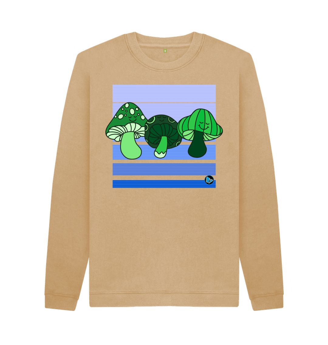 Sand Happy Mushroom Crew Neck Sweater - Teemill