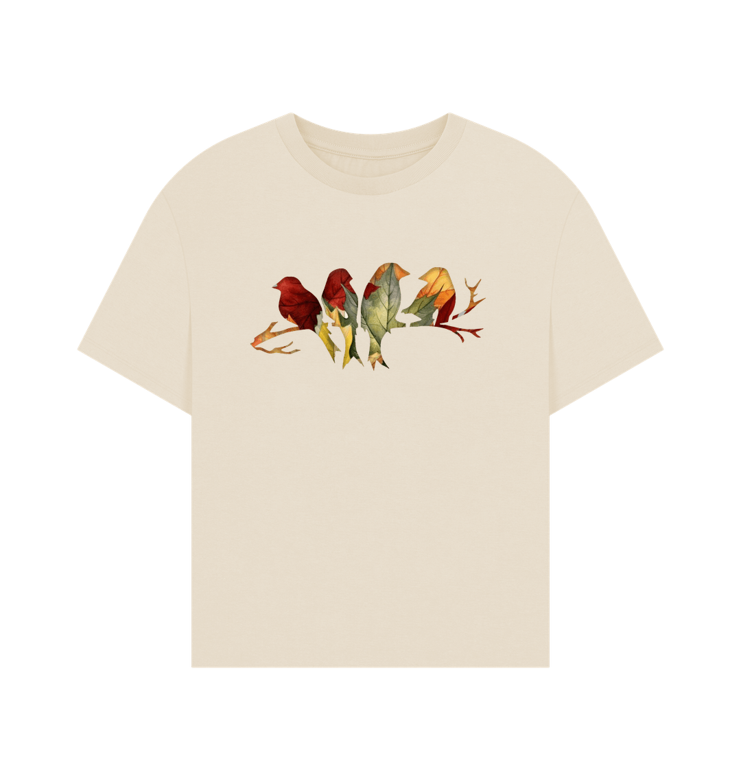 Oat Woodlands Bird Silhouette T-shirt - Teemill