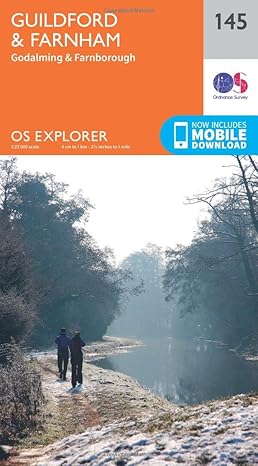 Guildford & Farnham Map | Godalming & Farnborough | Ordnance Survey | OS Explorer Map