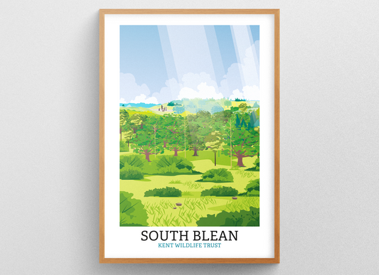 South Blean Illustrated Print A3