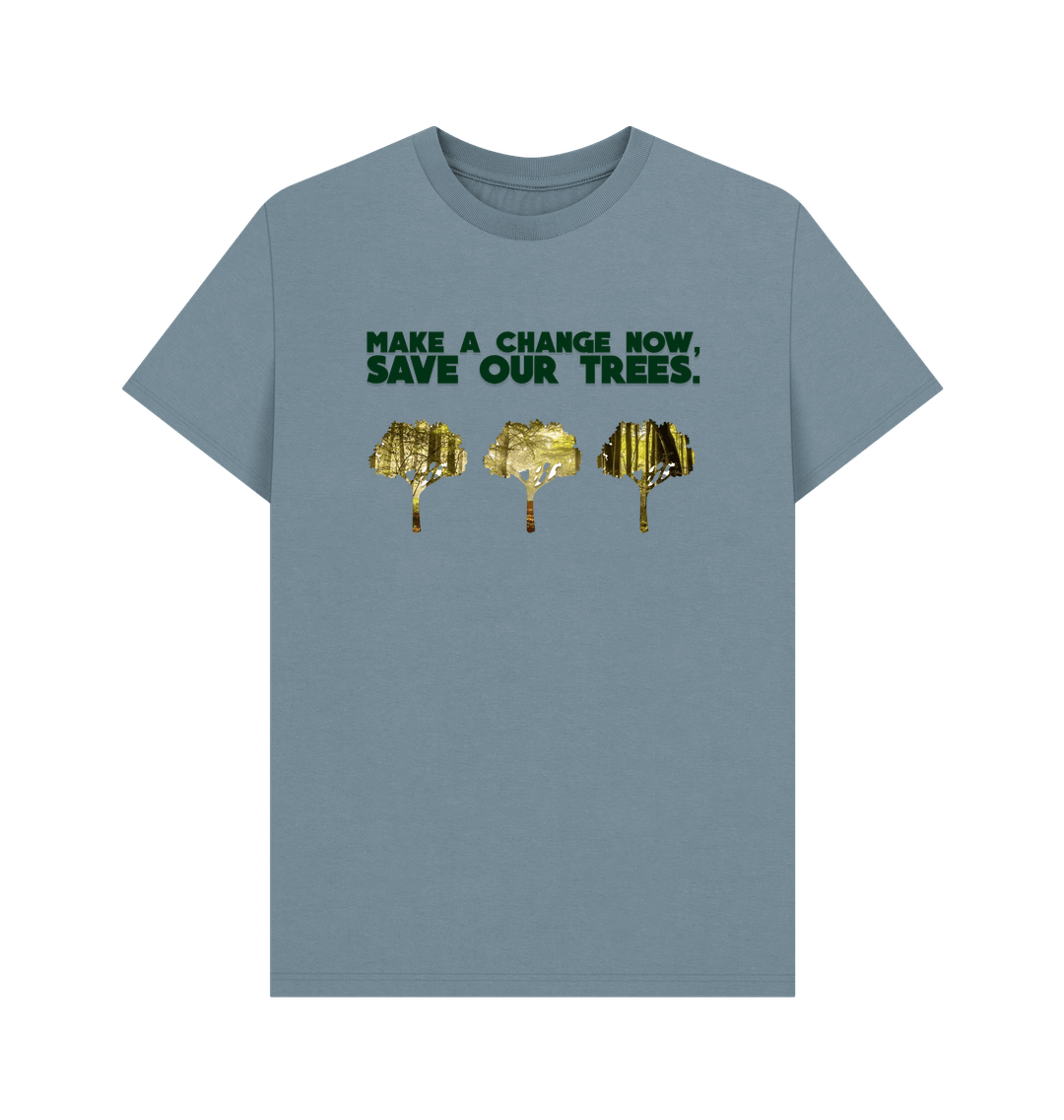 Stone Blue Save Our Trees Woodlands Campaign T-shirt - Teemill