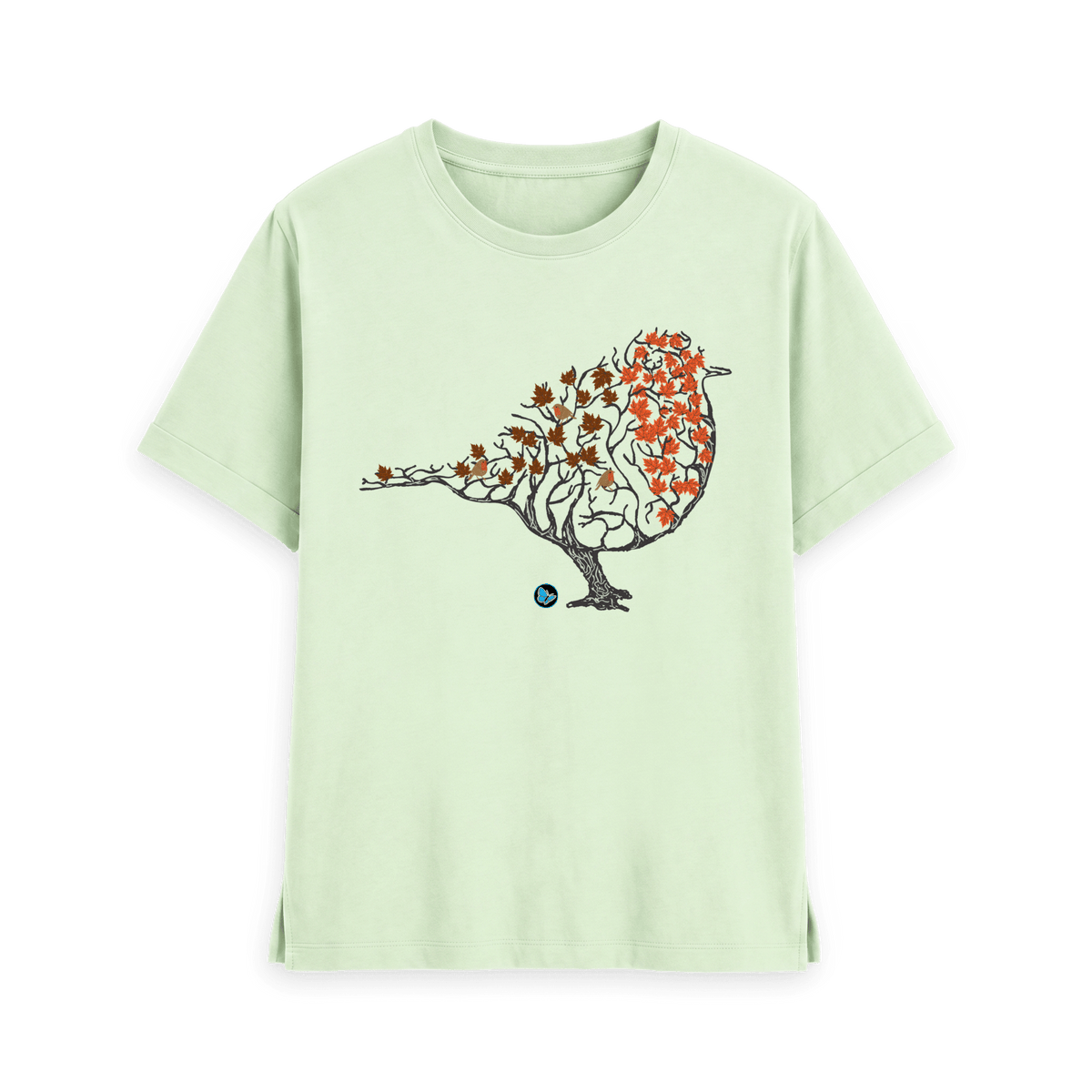 Pastel Green Printed T-shirt Front
