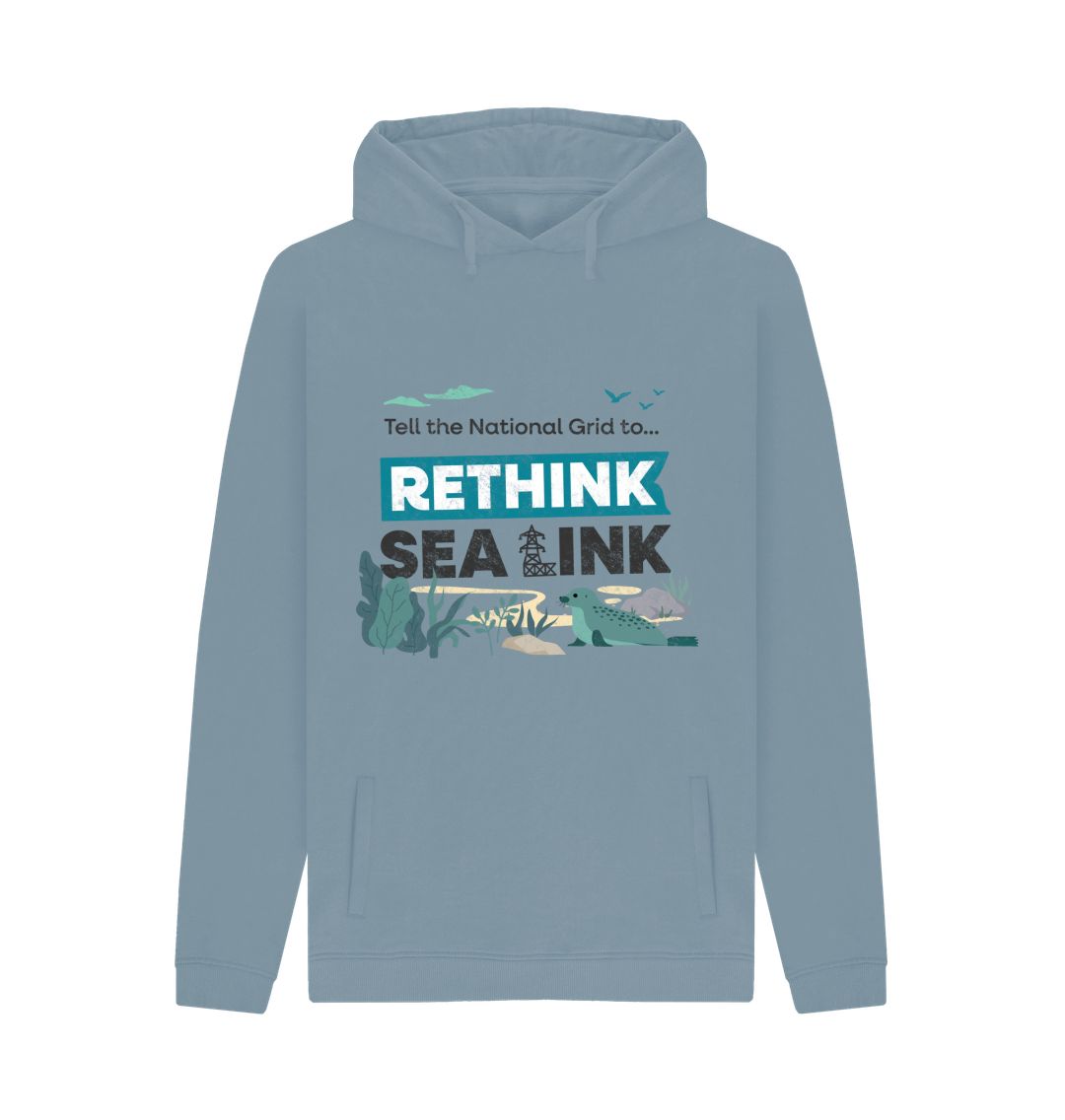 Stone Blue Rethink Sea Link Hoodie - Teemill