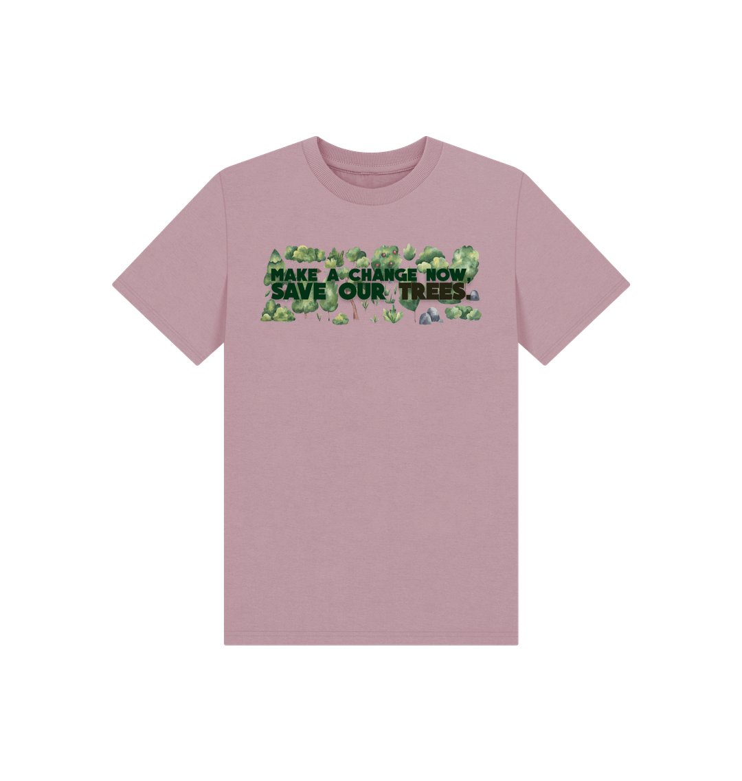 Mauve Make A Change Woodlands T-shirt - Children - Teemill