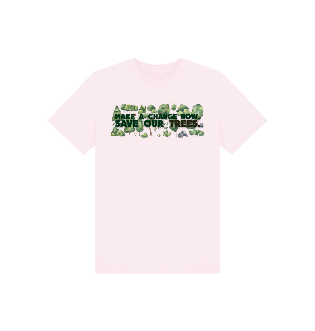 Pink Make A Change Woodlands T-shirt - Children - Teemill