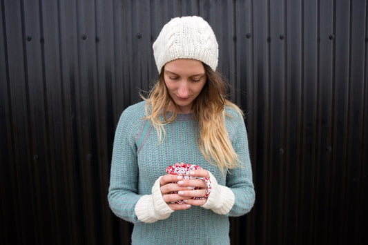 Cable Hat and Wrist Warmers