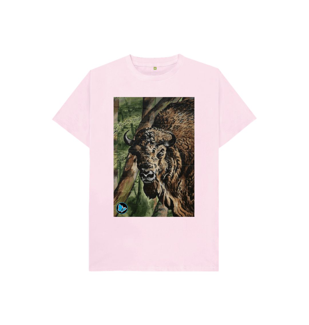 Pink Bison Mural Art T-Shirt - Children - Teemill