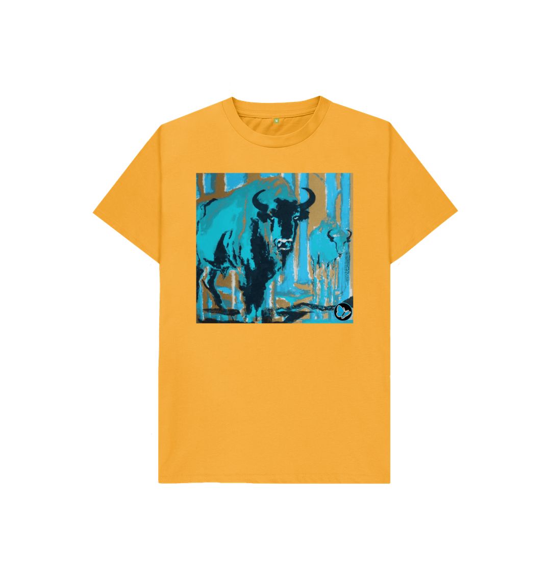 Mustard Bison Art T-Shirt - Children - Teemill