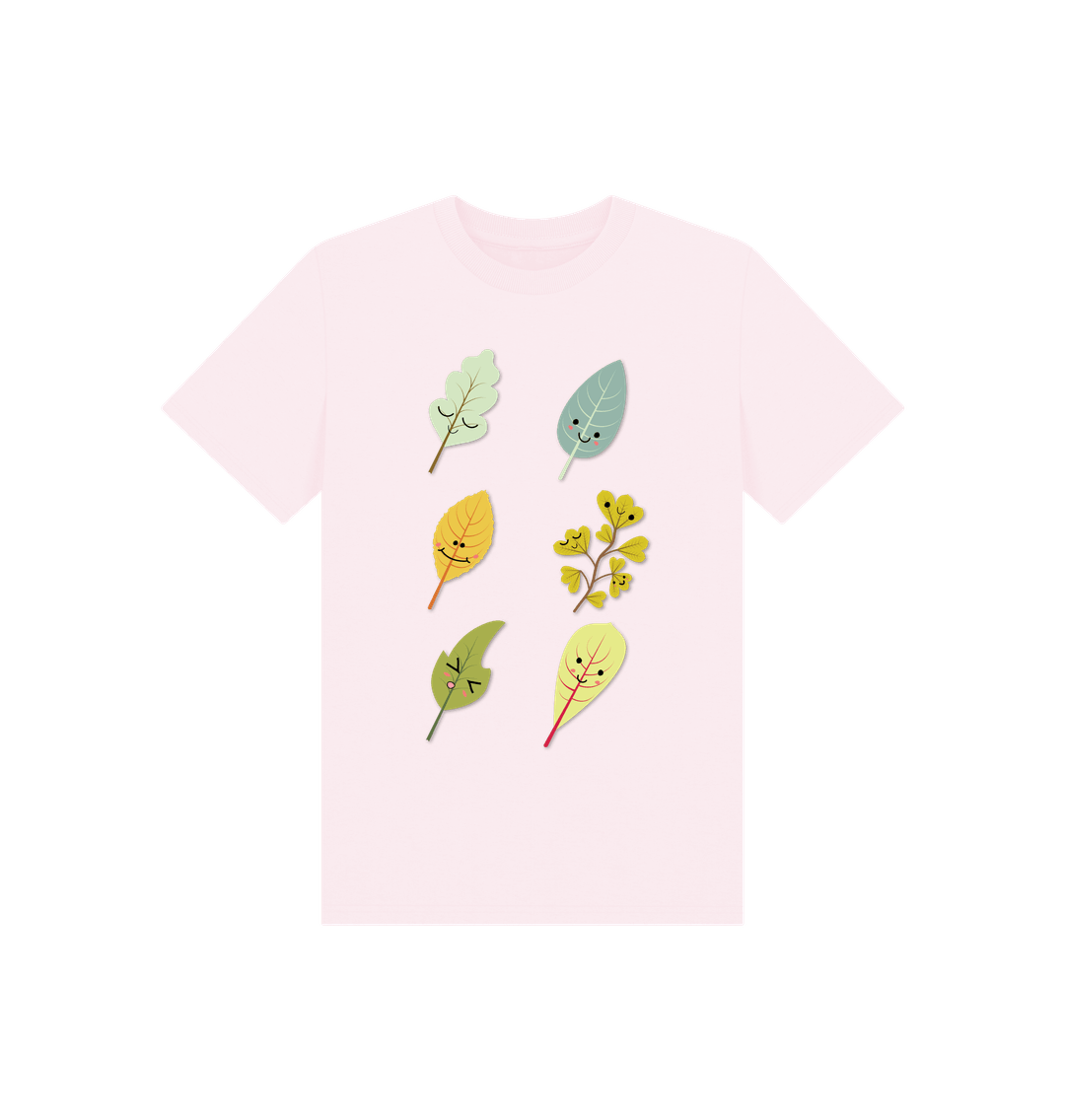 Pink Illustrated Woodlands Leaf T-shirt - Children - Teemill