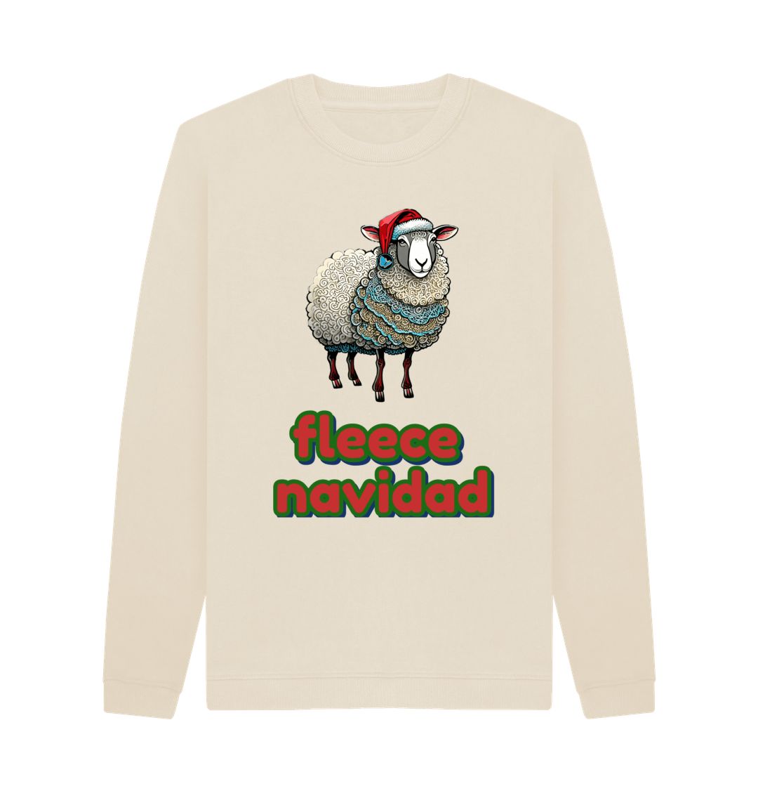 Oat Fleece Navidad Crew Neck Sweater - Teemill