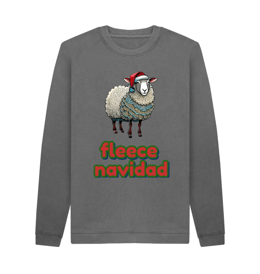 Slate Grey Printed Sweater Front