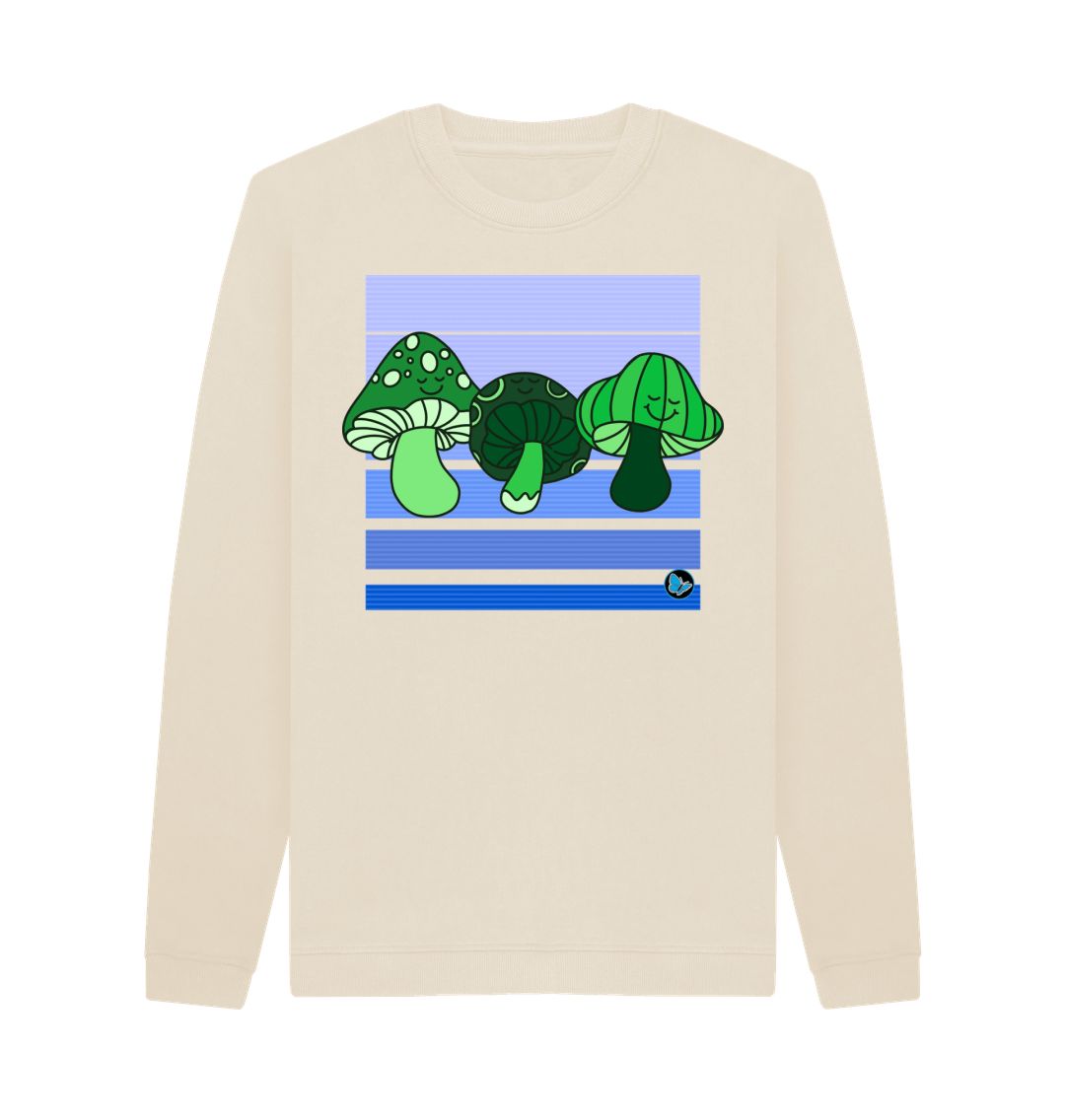 Oat Happy Mushroom Crew Neck Sweater - Teemill