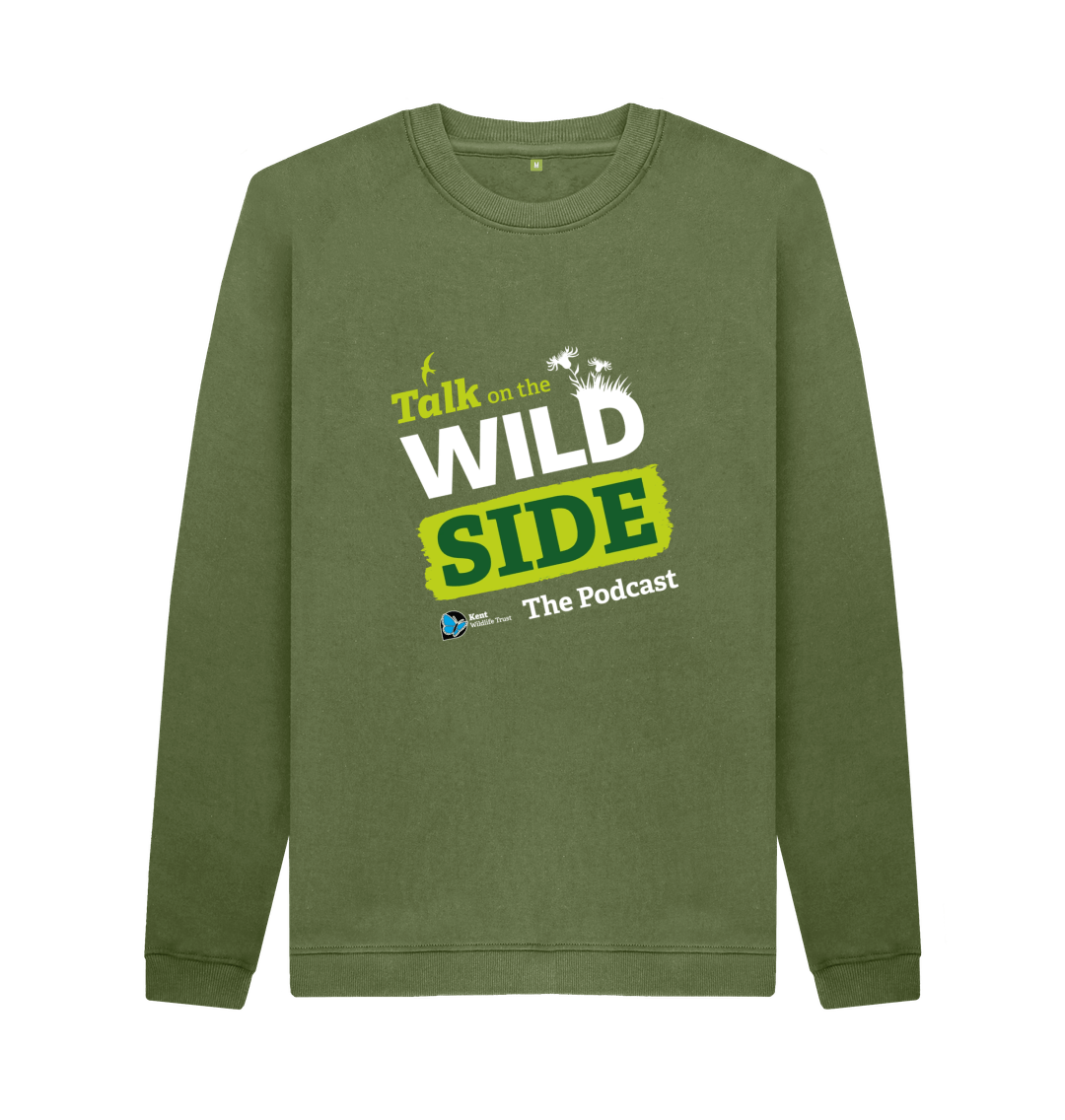 Khaki Printed Sweater Front