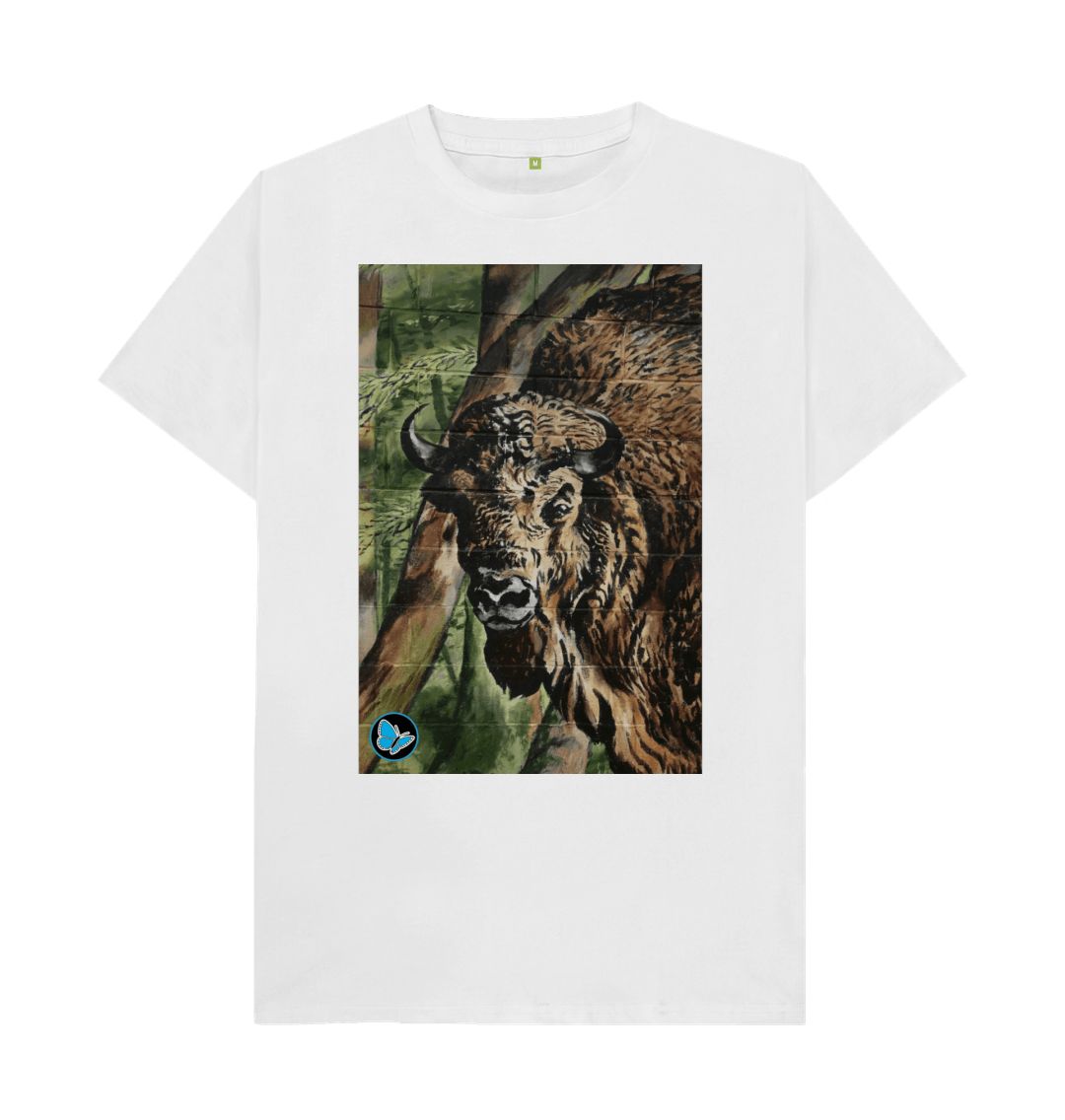 White Bison Mural Art T-Shirt - Men - Teemill