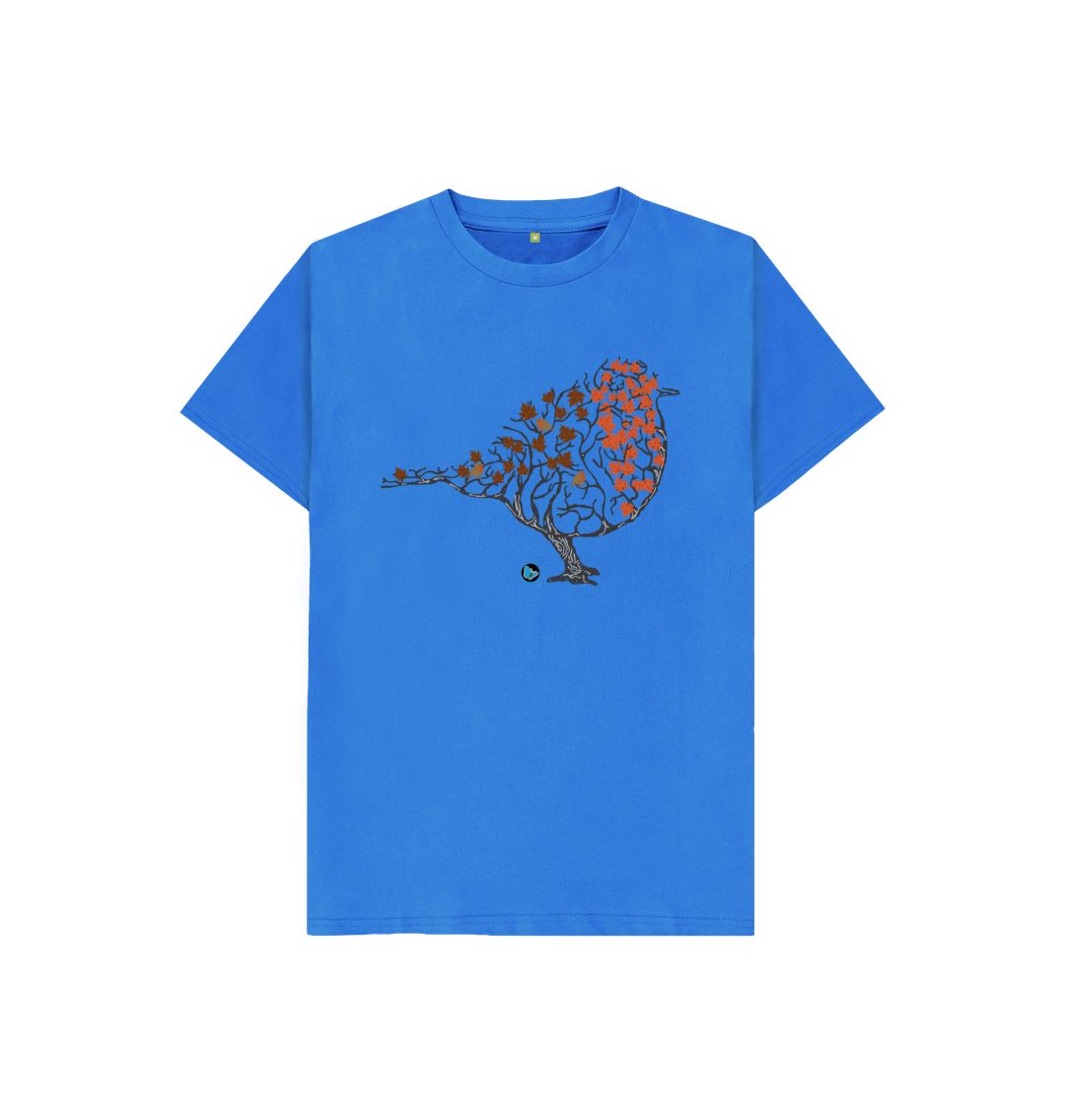 Bright Blue Robin Tree T-Shirt - Children - Teemill