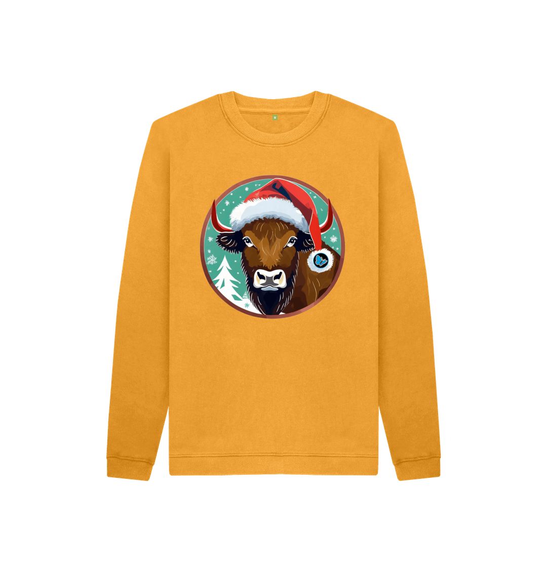 Mustard Bison Christmas Jumper - Children - Teemill