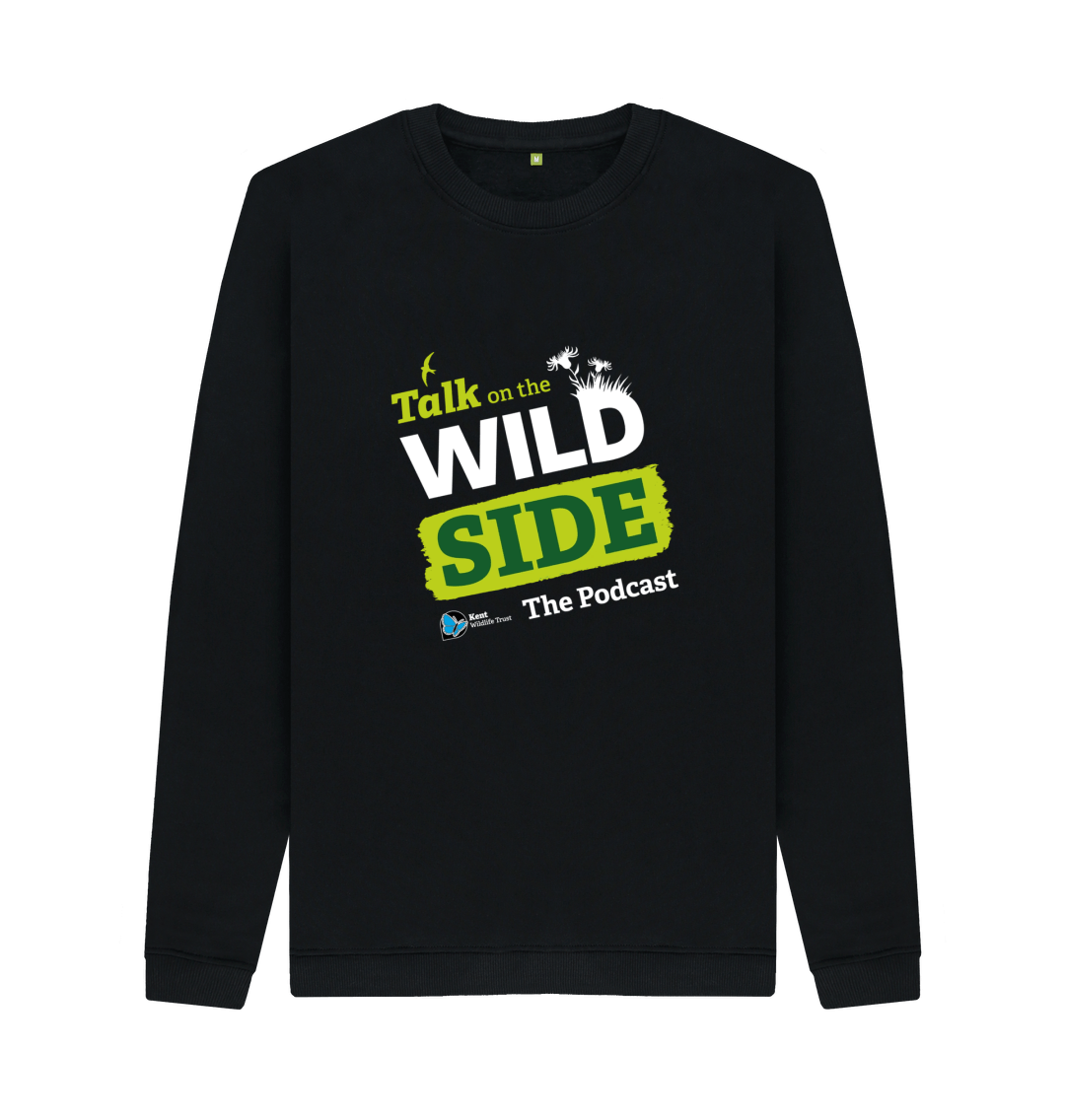 Black Printed Sweater Front