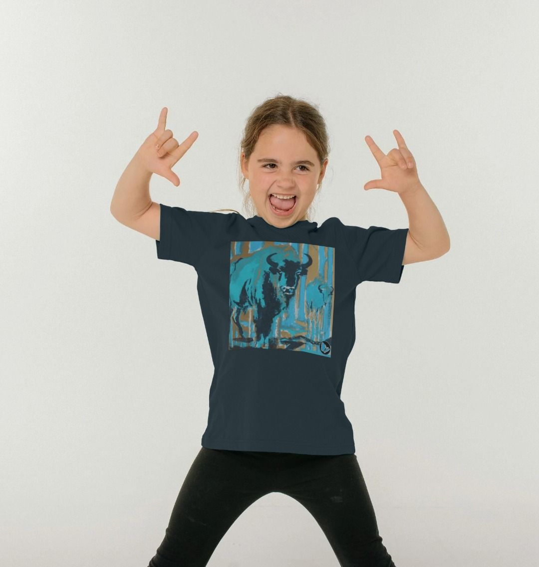 Bison Art T-Shirt - Children - Teemill