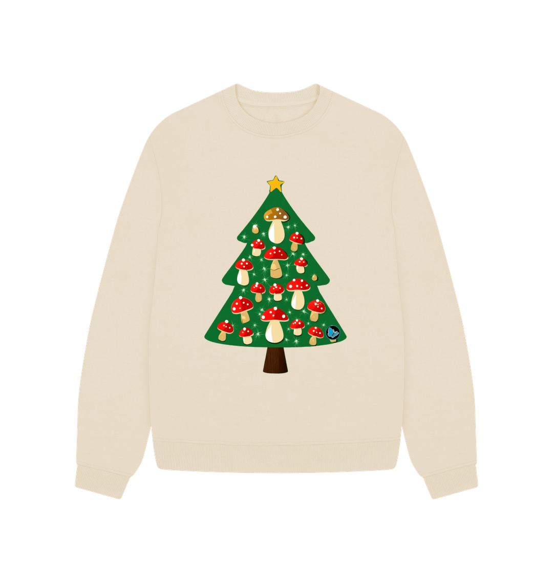 Oat Fly Agaric Christmas Tree Oversized Jumper - Teemill