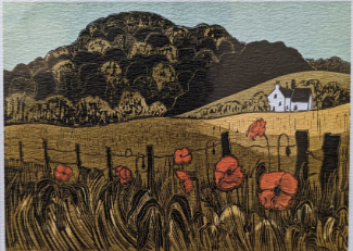 Poppies & Downs Greeting Card