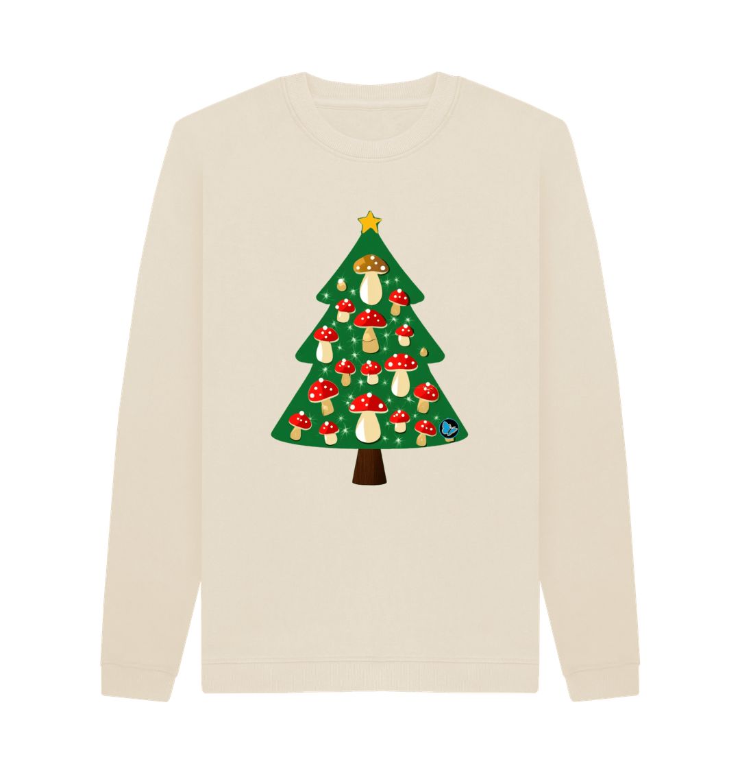 Oat Fly Agaric Christmas Tree Crew Neck Sweater - Teemill