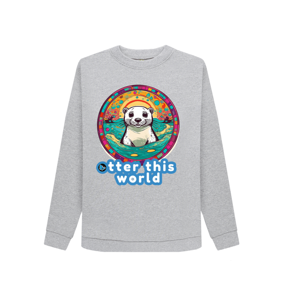 Light Heather Printed Sweater Front