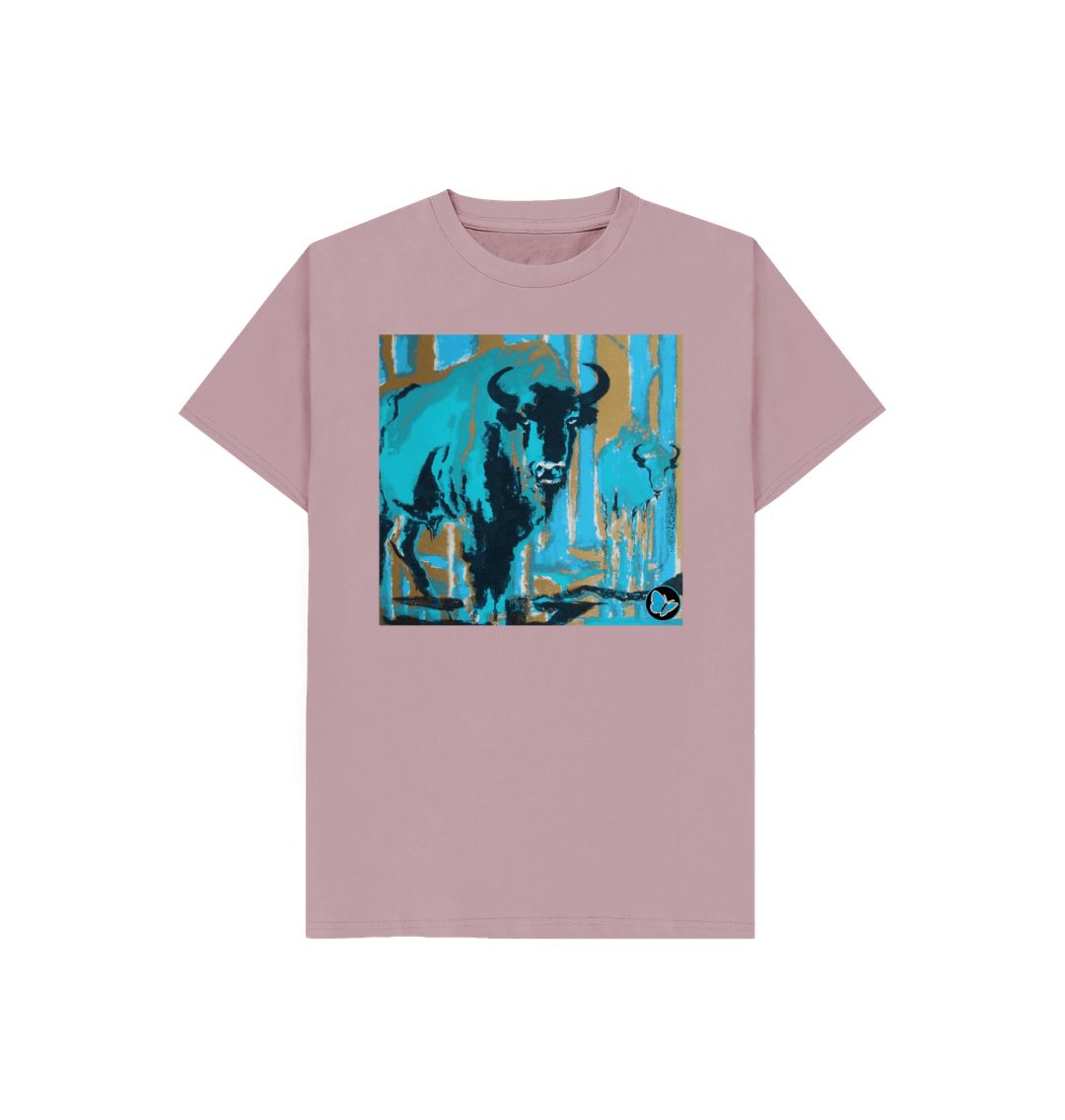 Mauve Bison Art T-Shirt - Children - Teemill