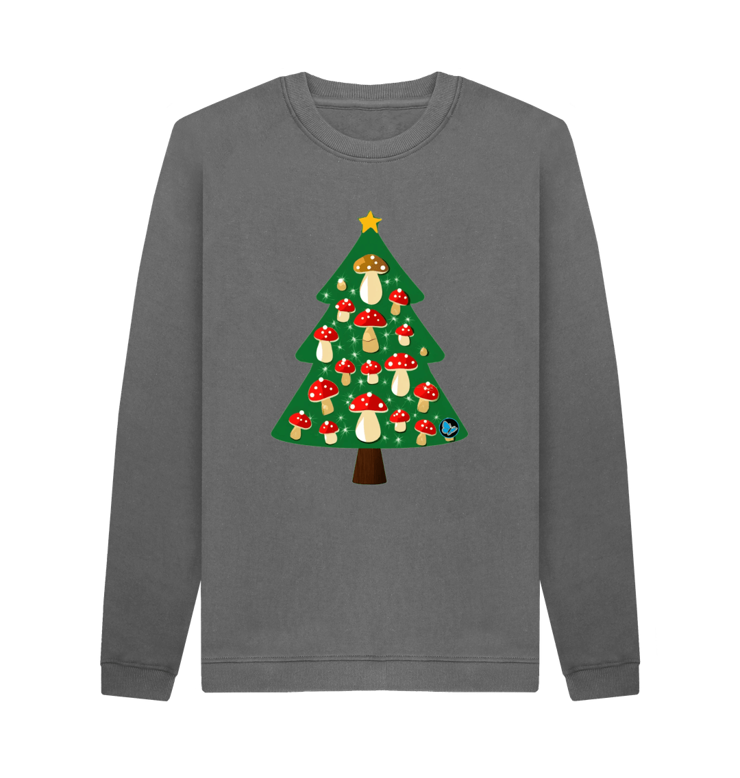 Slate Grey Printed Sweater Front