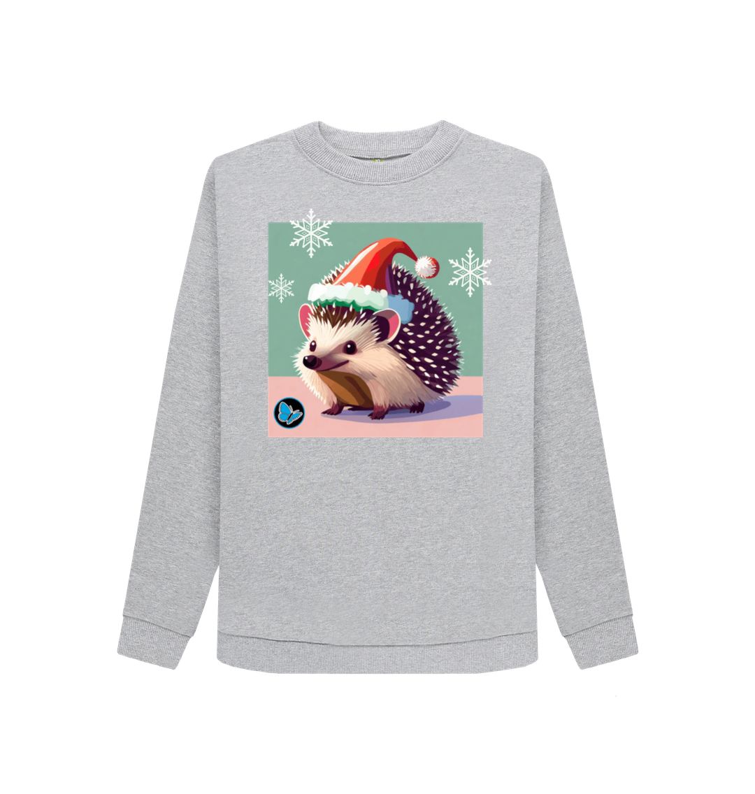 Light Heather Hedgehog Oversized Christmas Jumper - Teemill