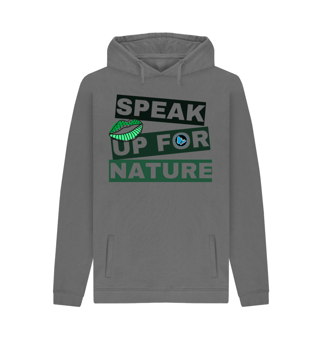 Slate Grey Printed Hoody Front