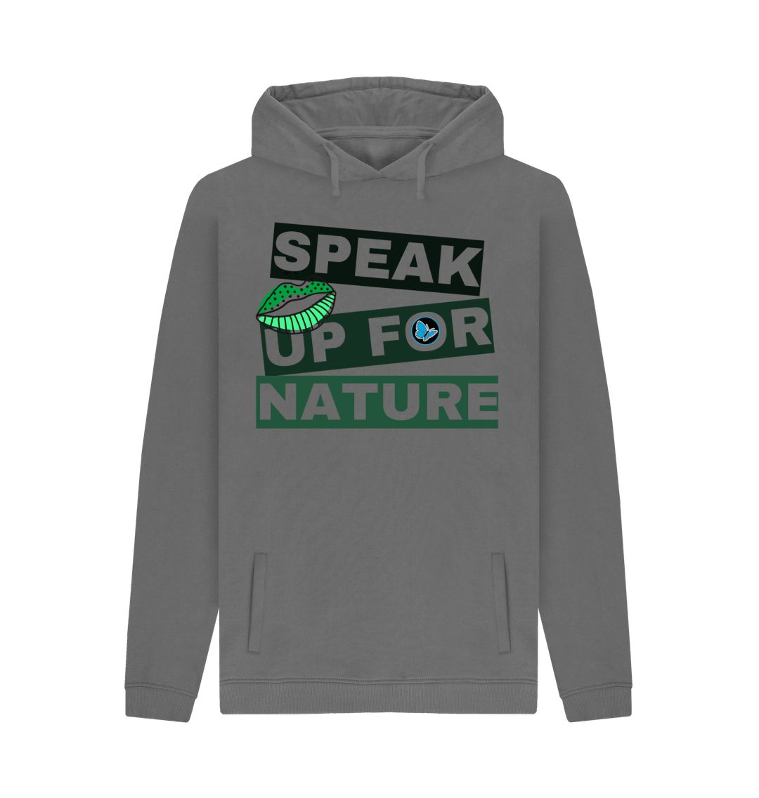 Slate Grey Speak Up For Nature Pullover Hoody - Teemill